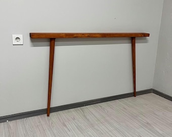 Mesa consola de madera, mesa consola, consola de entrada, mueble de pasillo, mesa consola estrecha, vestidor de madera, consola de madera maciza,