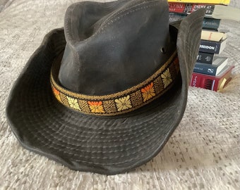 Pigpen RON’S hat band. Guitarist hat band. Battered old hat removable hat band, adjustable hat band. Grateful Dead