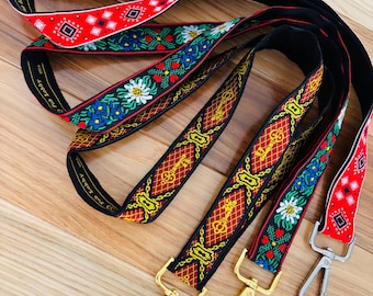 Iconic Lanyard choices EDELWEISS ROCKABILLY STEAMPUNK Badge or key chain Lanyards on Black tape lining. 1" wide Gold Silver hardware.