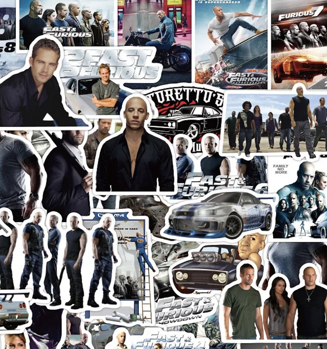 Fa9 Sticker Fast and Furious Stickers Pack Set of 50 High-quality Vinyl Stickers ...