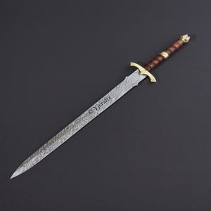 Hand Forged, Custom Damascus Steel Sword 33 inches, Full Tang, Vikings Swords, Cutlass, With Sheath, Birthday Gifts For Father, Gift For Her