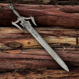 Hand Forged, Custom Damascus Steel Sword 37 inches, Full Tang, Vikings Sword, With Sheath, Cutlass, Birthday Gifts For Father, Gifts For Her