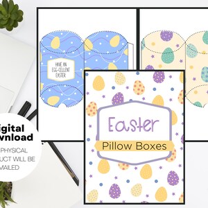 Easter Egg Pillow Boxes | DIY Favor Boxes | Small Favor Box Printables | DIY Pillow Boxes