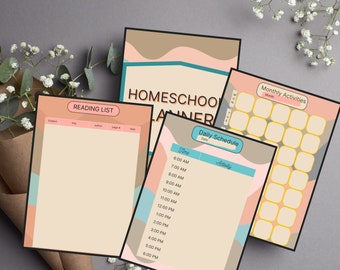 Homeschool Planner Printable | Download Homeschool Calendar  | DIY Homeschool Lesson Planner