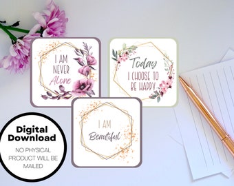 PRINTABLE Affirmation Cards | Printable Affirmations | Positive Affirmation Cards | Affirmation Cards Digital