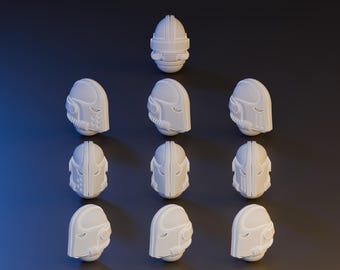 Marian's Marines Heads - ThatEvilOne - 28mm Sci-Fi Tabletop Wargaming Conversion Bits
