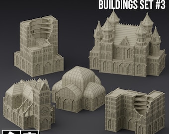 Grimdark Gothic Buildings Set 3 - Epic Sector - Fabricator's Lair - 6/8mm Sci-Fi Tabletop Wargaming Terrain