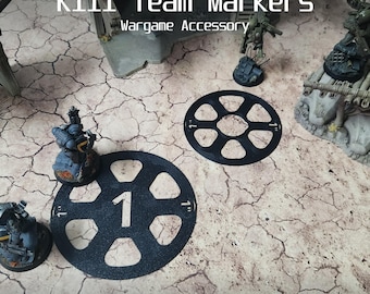 KT 24 Objective + Equipment Marker Set - Set of 3-8 - Tabletop Wargaming Accessory