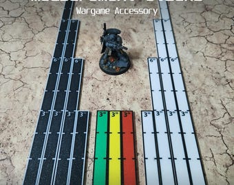 Bâtons de mesure - 3"-12" de long - RPG de table / accessoire de jeu de guerre