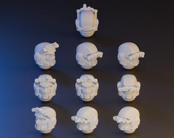 Cabezas de la cohorte Hydra - ThatEvilOne - Piezas de conversión para juegos de guerra de mesa de ciencia ficción de 28 mm