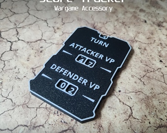 LI Score Tracker - Turns, Attacker / Defender VP - Customisable Tabletop Wargame Accessory