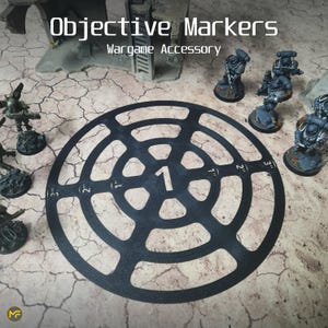40k Objective Marker Set - Set of 6 - Tabletop Wargaming Accessory