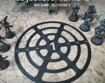 40k Objective Marker Set - Set of 6 - Tabletop Wargaming Accessory