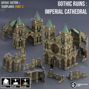 Imperial Catedral Bundle - Gothic Sector - Fabricator&#39;s Lair - 28/32 mm Sci-Fi Tabletop Wargaming Terrain