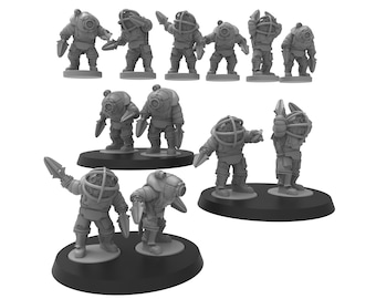 Brutes Squad - Smol Lunar Auxilia - ThatEvilOne - 6-8mm Sci-Fi Tabletop Wargaming Miniature