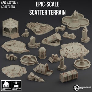 Gothic Scatter Terrain - Epic Sector - Fabricator&#39;s Lair - 6/8mm Sci-Fi Tabletop Wargaming Terrain
