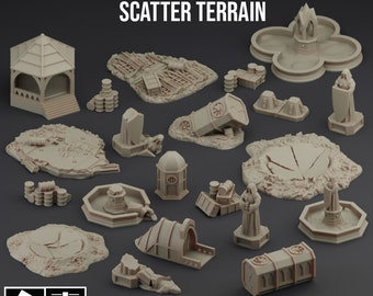 Gothic Scatter Terrain - Epic Sector - Fabricator's Lair - 6/8mm Sci-Fi Tabletop Wargaming Terrain
