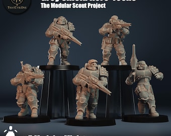Grey Shield Here-Techs - Scout Project - ThatEvilOne - 28mm Sci-Fi Tabletop Wargaming Miniature