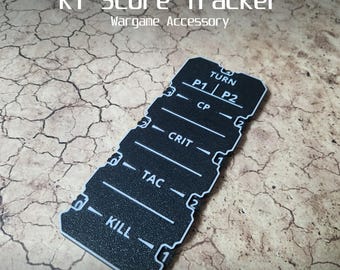 Kt 24 Score Tracker - Turn, CP, Crit / Tac / Kill OP VP - 2 Player Customisable Wargame Accessory