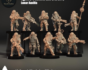 Ignis Flamethrowers - Lunar Auxilia - ThatEvilOne - 28mm Sci-Fi Tabletop Wargaming Miniature