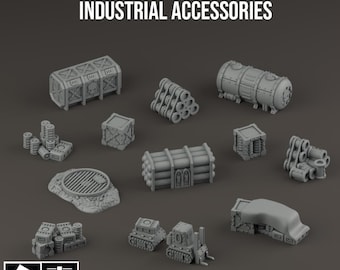 Industrial Scatter Terrain - Epic Sector - Fabricator's Lair - 6/8mm Sci-Fi Tabletop Wargaming Terrain