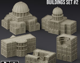 Grimdark Gothic Buildings Set 2 - Epic Sector - Fabricator's Lair - 6/8mm Sci-Fi Tabletop Wargaming Terrain