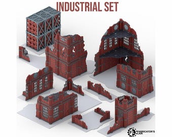 11th Edition Foldable Terrain - Industrial Set - Fabricator's Lair - 28/32mm Sci-Fi Tabletop Wargaming Terrain