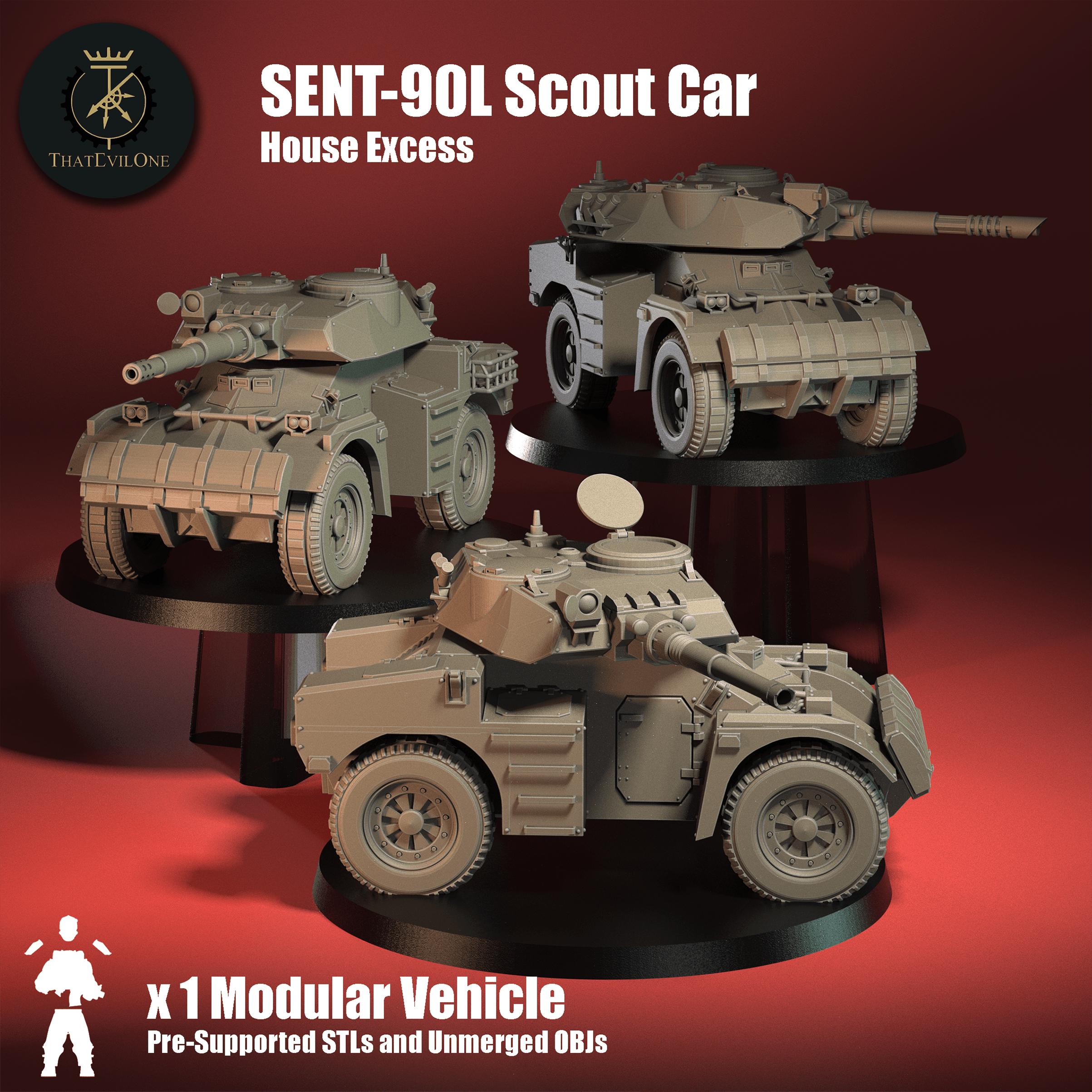 Modèle 3D Résine Ford Lynx Scout Car WWII Canada - Échelles 1/48, 1/56, 1/72, Etc. - Neuf