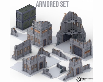 11th Edition Foldable Terrain - Armoured Set - Fabricator's Lair - 28/32mm Sci-Fi Tabletop Wargaming Terrain