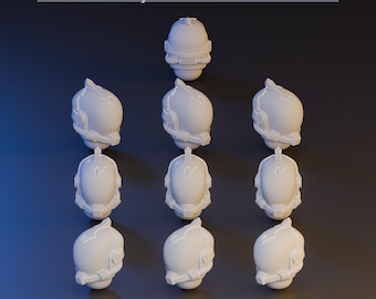 Cabezas ocultas tutelares - ThatEvilOne - Piezas de conversión para juegos de guerra de mesa de ciencia ficción de 28 mm
