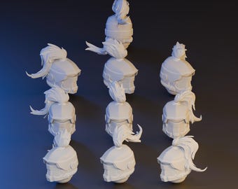 Star Hunter Heads - ThatEvilOne - 28mm Sci-Fi Tabletop Wargaming Conversion Bits