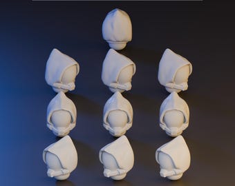Cabezas encapuchadas ocultas - ThatEvilOne - Piezas de conversión para juegos de guerra de mesa de ciencia ficción de 28 mm