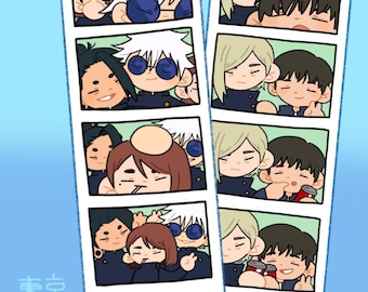 Jujutsu Kaisen Photo Booth Strip Print/Book Mark - Hidden Inventory