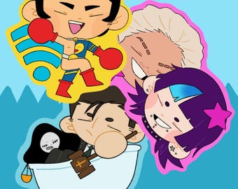 Jujutsu Kaisen Culling Games Sticker Pack - Hakari, Kirara, Takaba, Higuruma