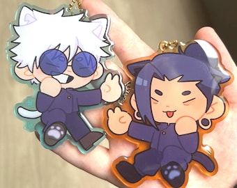 CatBoy Satosugu Keychains, 3”5, Jujutsu Kaisen