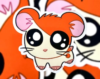Hamtaro Sad Hampter Vinyl Sticker