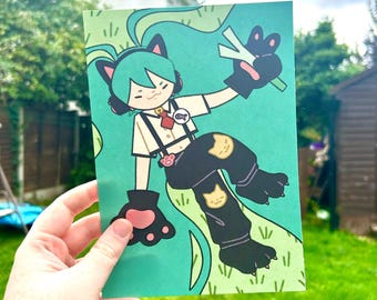 Hatsune Miku Kitty A5 Print