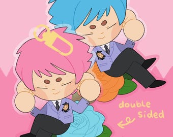 PREORDER - Ouran Highschool Host Club Hikaru and Kaoru Double Sided Charm, 3”5.