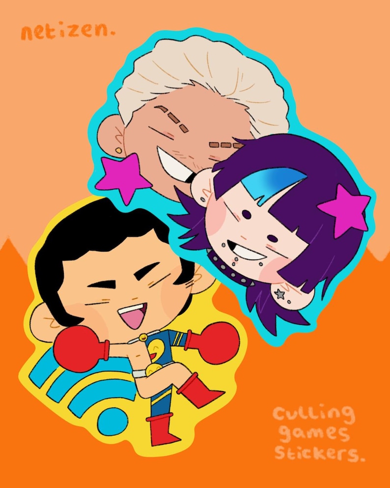 Jujutsu Kaisen Culling Games Sticker Set - Hakari, Kirara, Takaba - Etsy