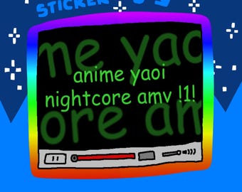 Anime Yaoi Nightcore AMV Sticker