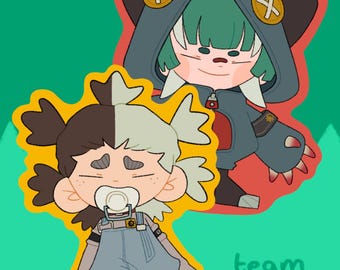 Gachiakuta Team Child Sticker Set - Dear Santa, Guita