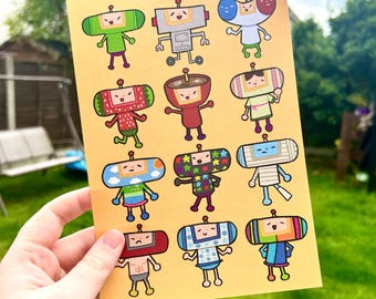 Katamari Damacy Cousins A5 Print