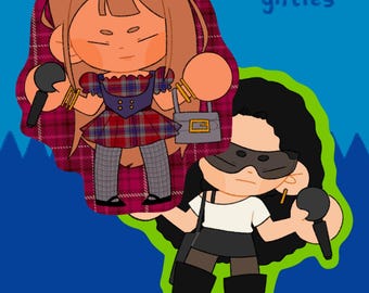 Britpop Girlies Sticker Set - Pinkpantheress, CharliXCX