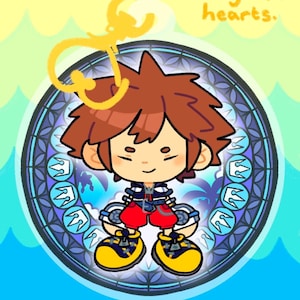 Kingdom Hearts Sora 2.5” Double Sided Acrylic Keychain/Charm