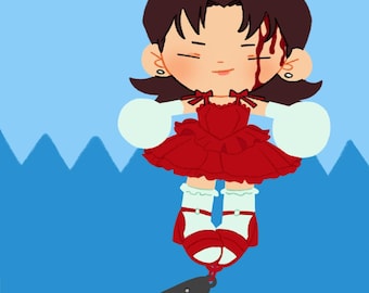 Mima ‘Perfect Blue’ Acrylic Charm with Connecting Knife Charm
