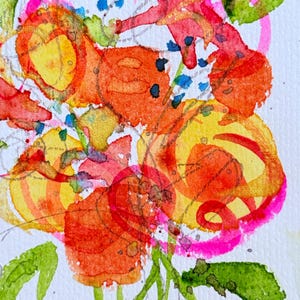 sei furchtlos Aquarell Grußkarte, handgemaltes Original, innen blanko