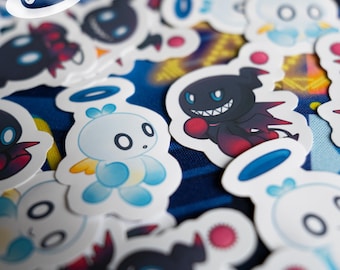 Chao Stickers, Hero and Dark Chao Sonic the Hedgehog Stickers, 2" Vinyl