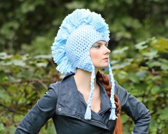 Baby Blue Mohawk Hat