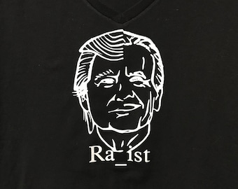 Trump/Biden Ra_ist T-Shirt Sparkly Vinyl