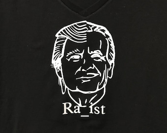 Trump/Biden Ra_ist T-Shirt Sparkly Vinyl